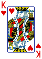 King of hearts playing card