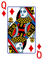 Queen of diamonds playing card